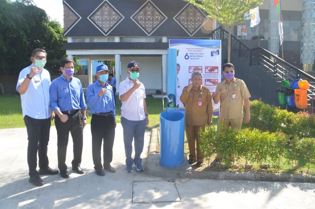 Cegah Penyebaran Corona, Walikota Samarinda Resmikan Wastafel di Kawasan Taman Samarendah