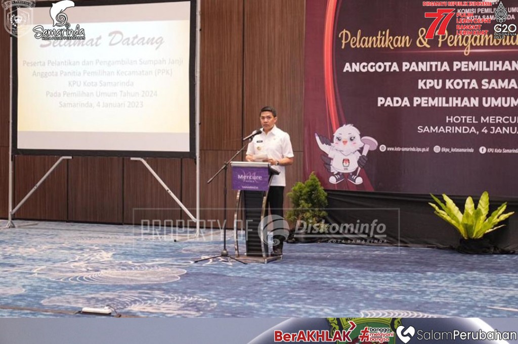 Anggota PPK se Samarinda Dilantik, Andi Harun Ingatkan Isu Money Politik hingga Pergeseran Suara