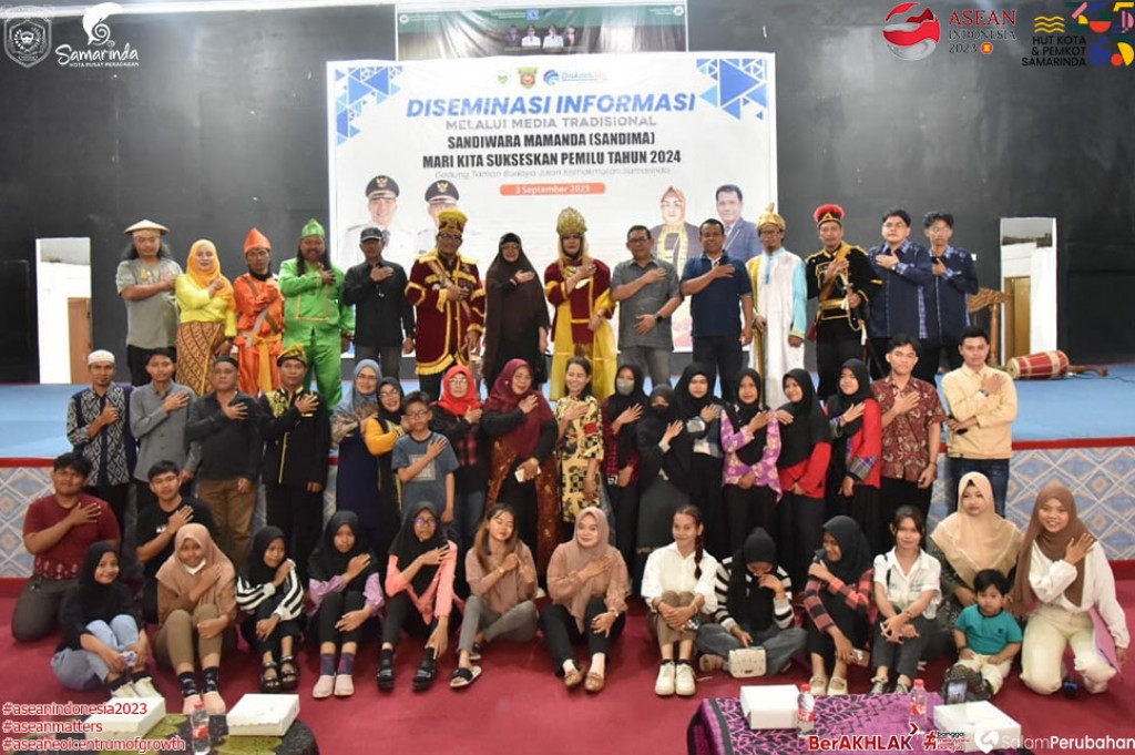 Diskominfo Kota Samarinda Sampaikan Pesan Pemilu Damai Lewat Sandima