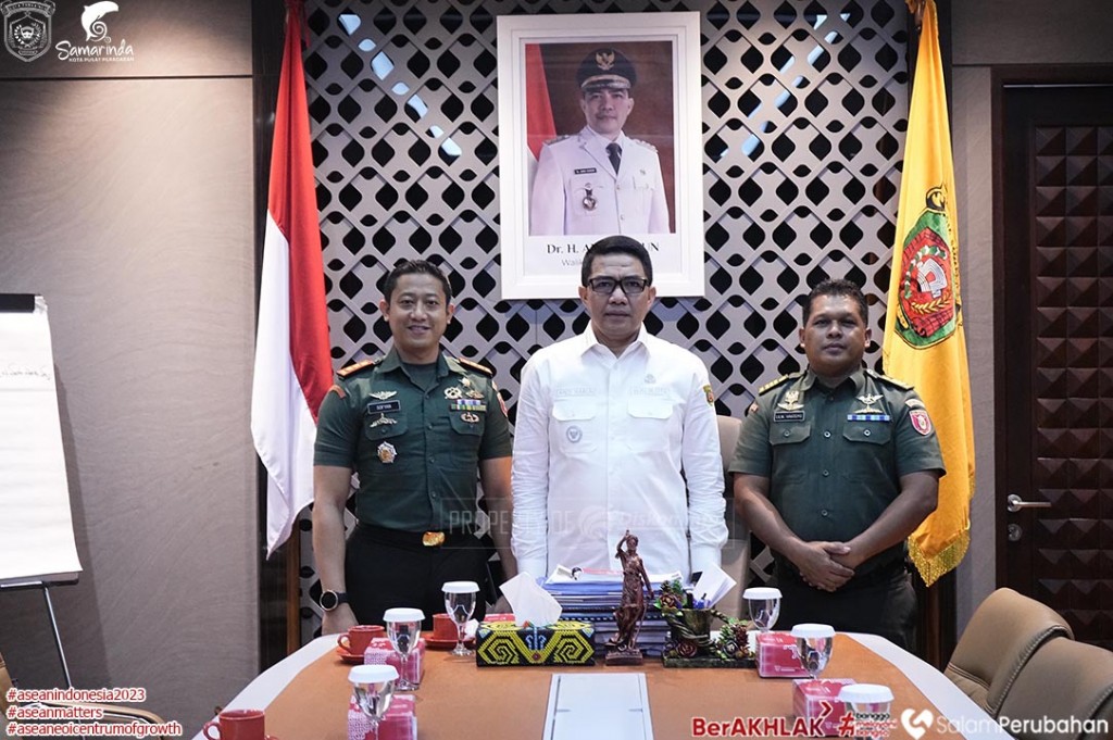 Bangun Kolaborasi, Wali Kota Andi Harun Terima Kunjungan Komandan Denbekang IV/1.A Samarinda