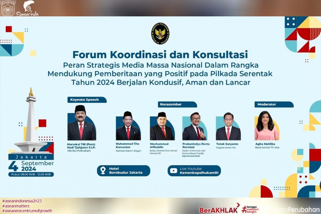 Forum Koordinasi dan Konsultasi Kemenkopolhukam: Peran Media Massa dalam Mendukung Pilkada Serentak 2024